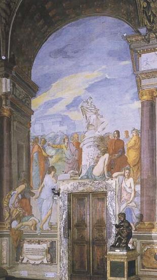 Sandro Botticelli Francesco Furini,Lorenzo the Magnificent and the Platonic Academy in the Villa of Careggi oil painting image